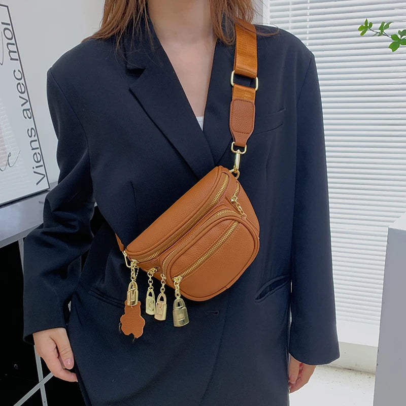 Soft Leather High Waist Pack Phone Purse Belt Bag for Women