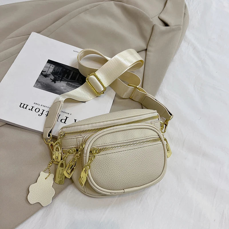 Soft Leather High Waist Pack Phone Purse Belt Bag for Women