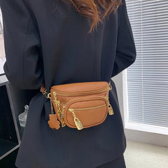 Soft Leather High Waist Pack Phone Purse Belt Bag for Women
