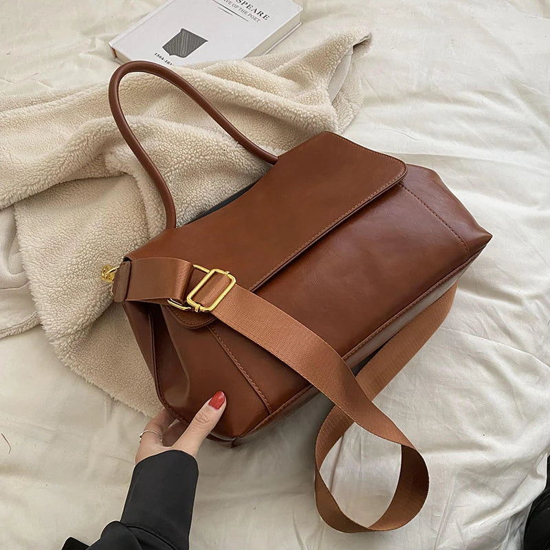 Vintage Leather Women Purses Handbag Shoulder Bag Satchel