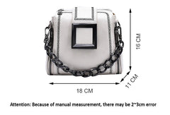 Retro Chains Crossbody Bag Small Bucket Purses