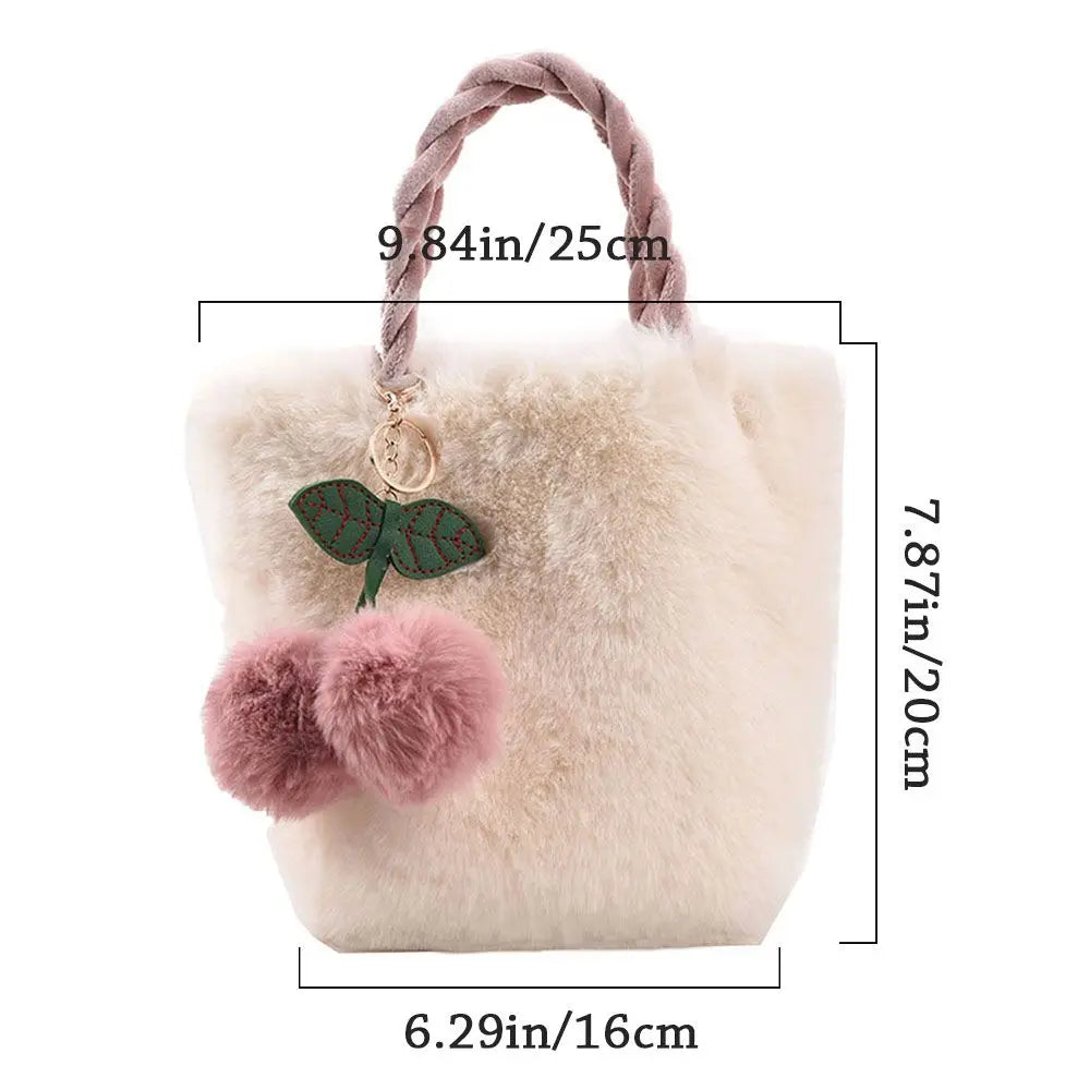 Soft Plush Furry Handbags for Women