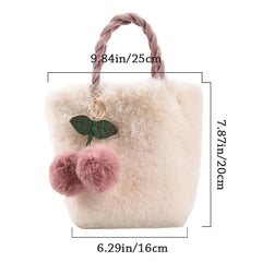 Soft Plush Furry Handbags for Women