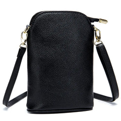 High Leather Crossbody Bags for Women Bucket Style with Shoulder Strap