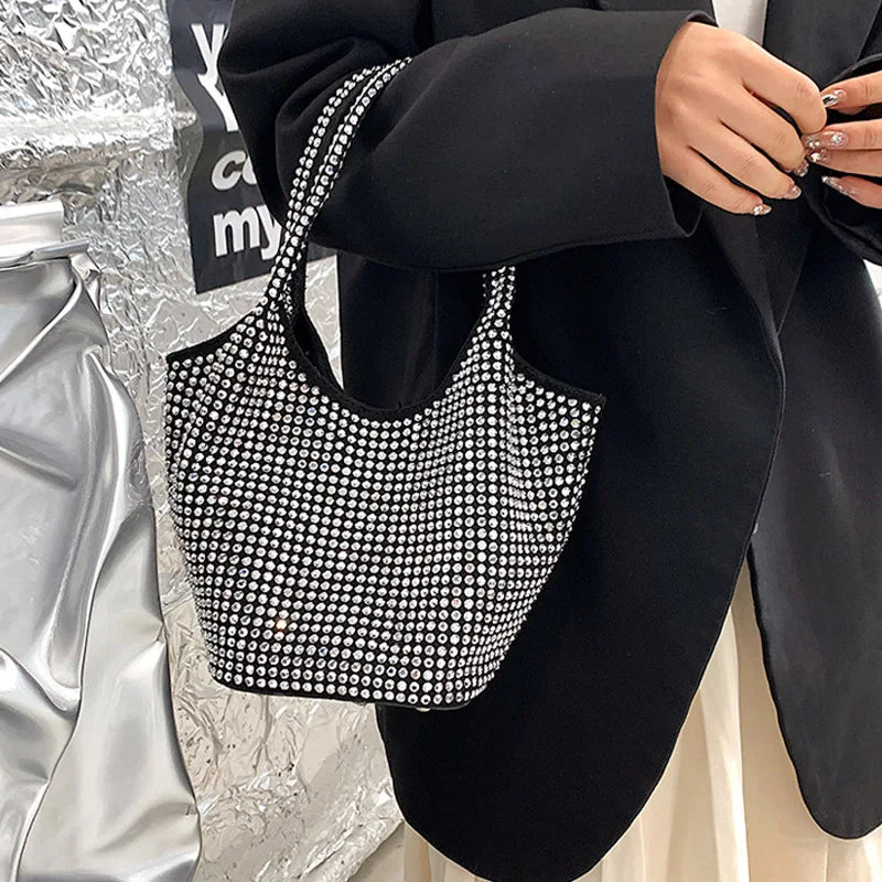 Women's Diamond Handbag Top-Handle Bag