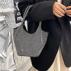 Women's Diamond Handbag Top-Handle Bag