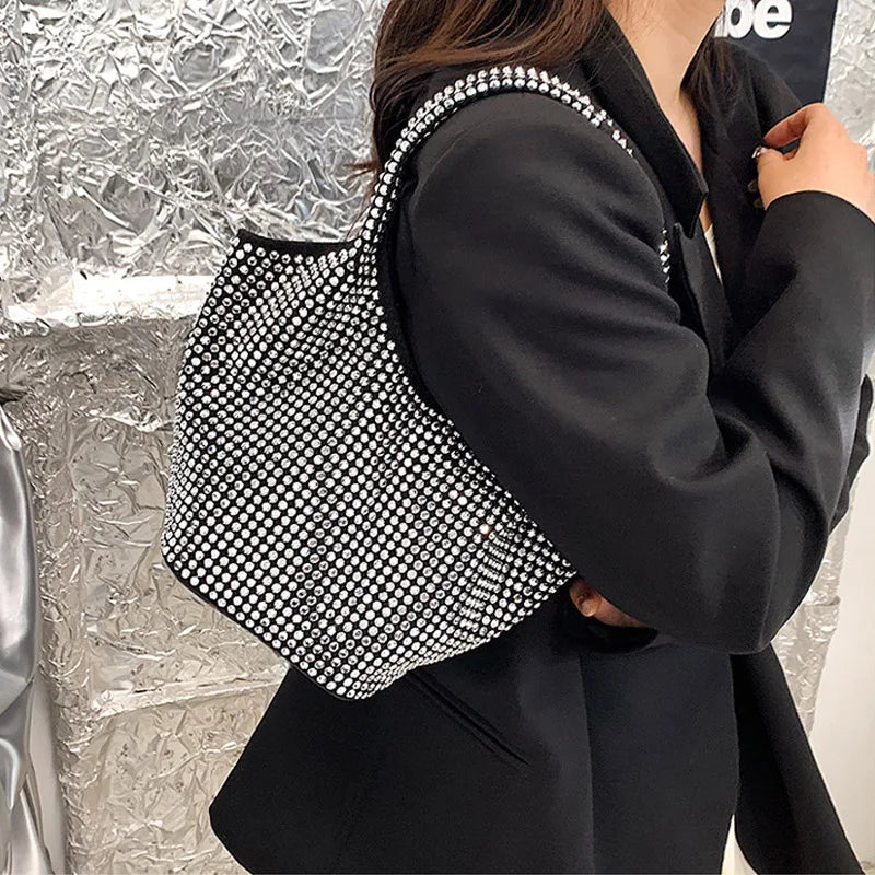 Women's Diamond Handbag Top-Handle Bag