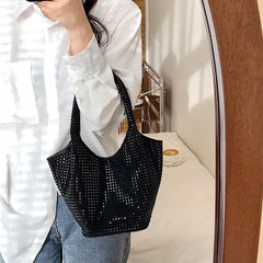 Women's Diamond Handbag Top-Handle Bag