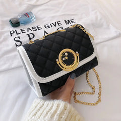 High Lady PU Leather Shoulder Handbags Chain Crossbody Bag