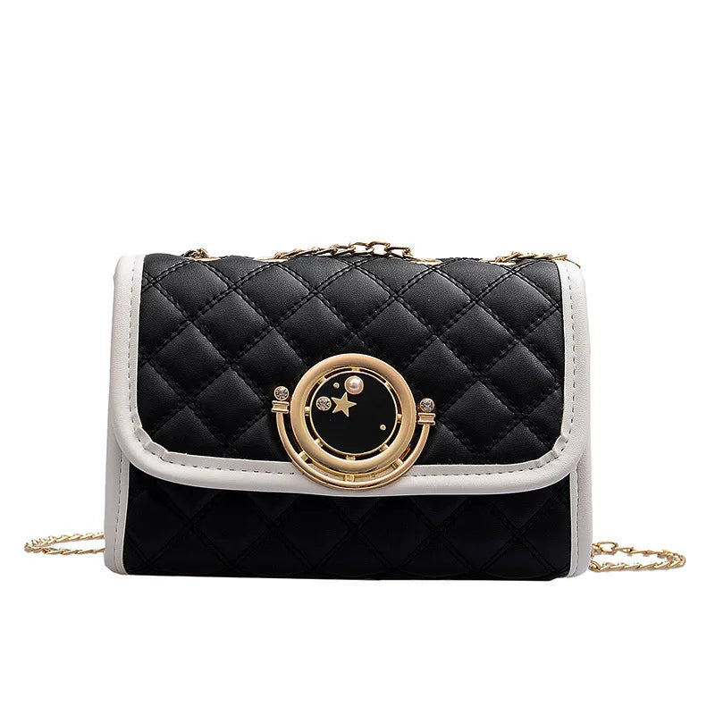 High Lady PU Leather Shoulder Handbags Chain Crossbody Bag