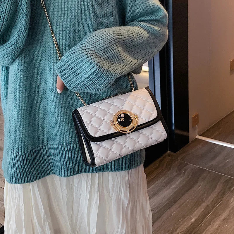High Lady PU Leather Shoulder Handbags Chain Crossbody Bag