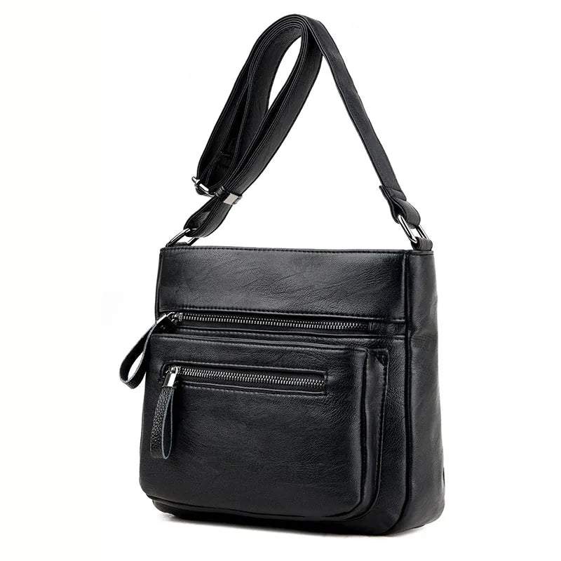 Leather Crossbody Bag for Women Shoulder Tote Lady Messenger Bag