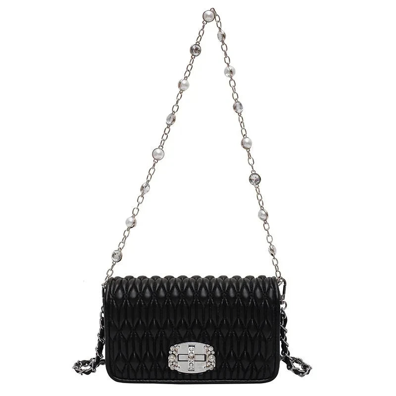 High Leather Handbag Chain Handle Shoulder Messenger Bags for Woman