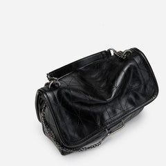 Leather Messenger Bag Women Handbag Retro Chain Clutch Bag