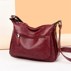 High Leather Tote for Ladies Casual Women Shoulder Crossbody Sac Female Worker B