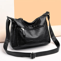 High Leather Tote for Ladies Casual Women Shoulder Crossbody Sac Female Worker B