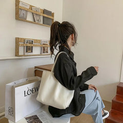 High Leather Totes Bags For Women Shoulder Bags Large Capacity Shoppers Bag