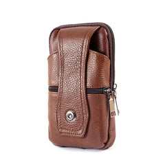 High Leather Waist Bag for Outdoor Sports