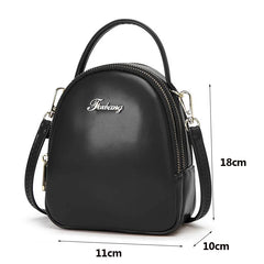 Women Handbag Leather Small Shoulder Bag Zipper Handbag