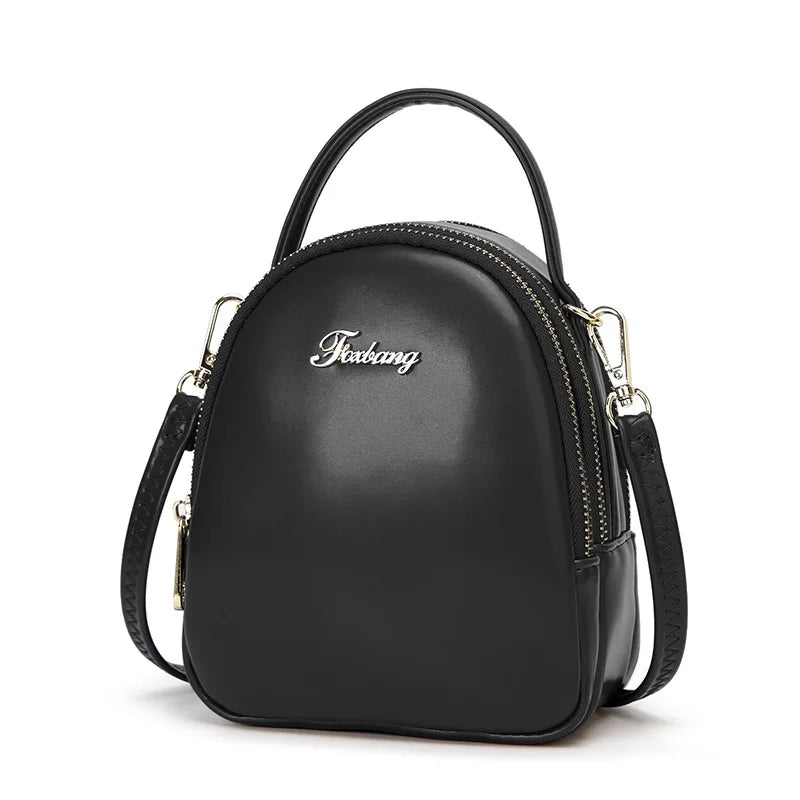 Women Handbag Leather Small Shoulder Bag Zipper Handbag