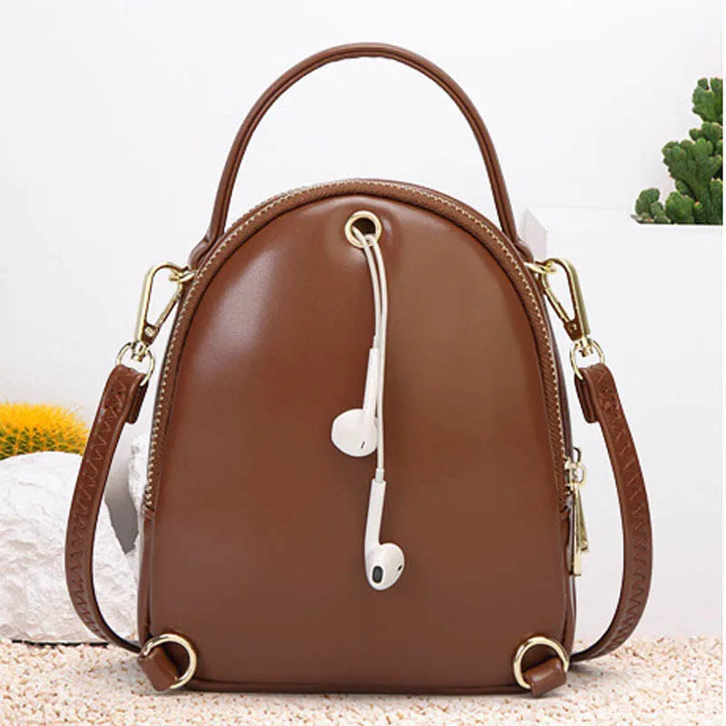 Women Handbag Leather Small Shoulder Bag Zipper Handbag