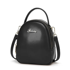 Women Handbag Leather Small Shoulder Bag Zipper Handbag