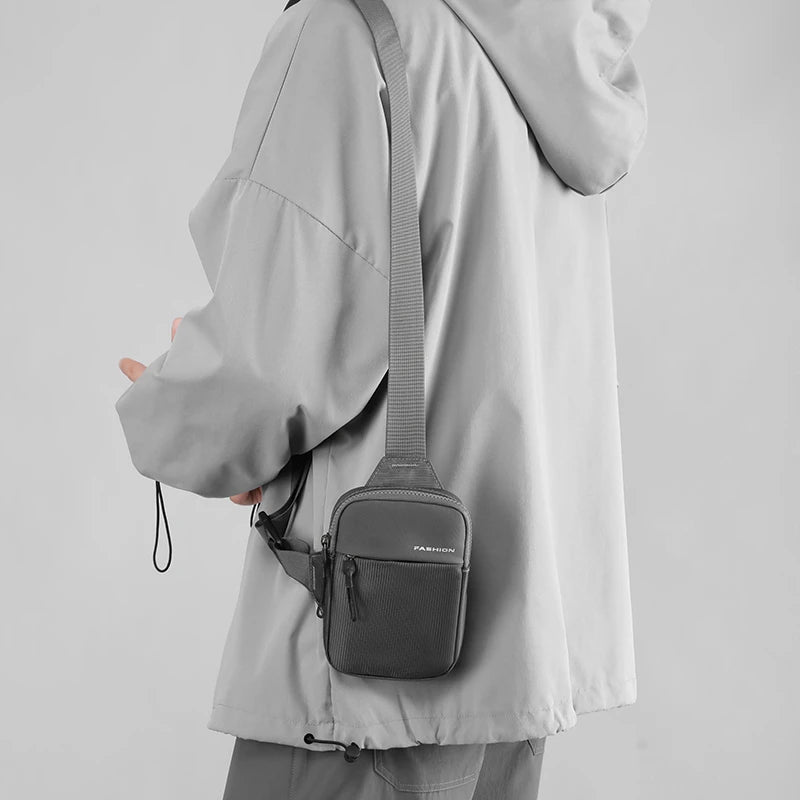 Nylon Mens Shoulder Bag Chest Bag Man Sling Crossbody Bag