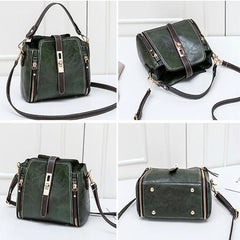 PU Leather Bucket Bag Vintage Style Totes