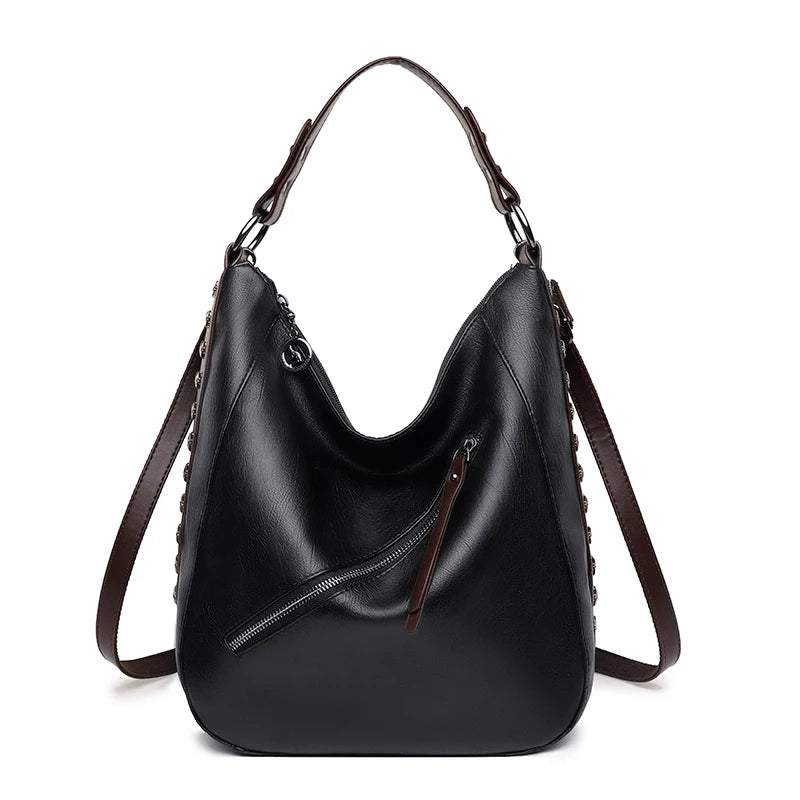 High Rivet Leather Handbags Women Shoulder Bags Crossbody Bag for Women