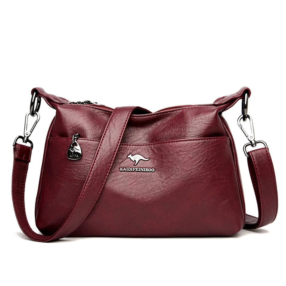 Soft Leather Women Handbags Shoulder Crossbody Bags Casual Tote