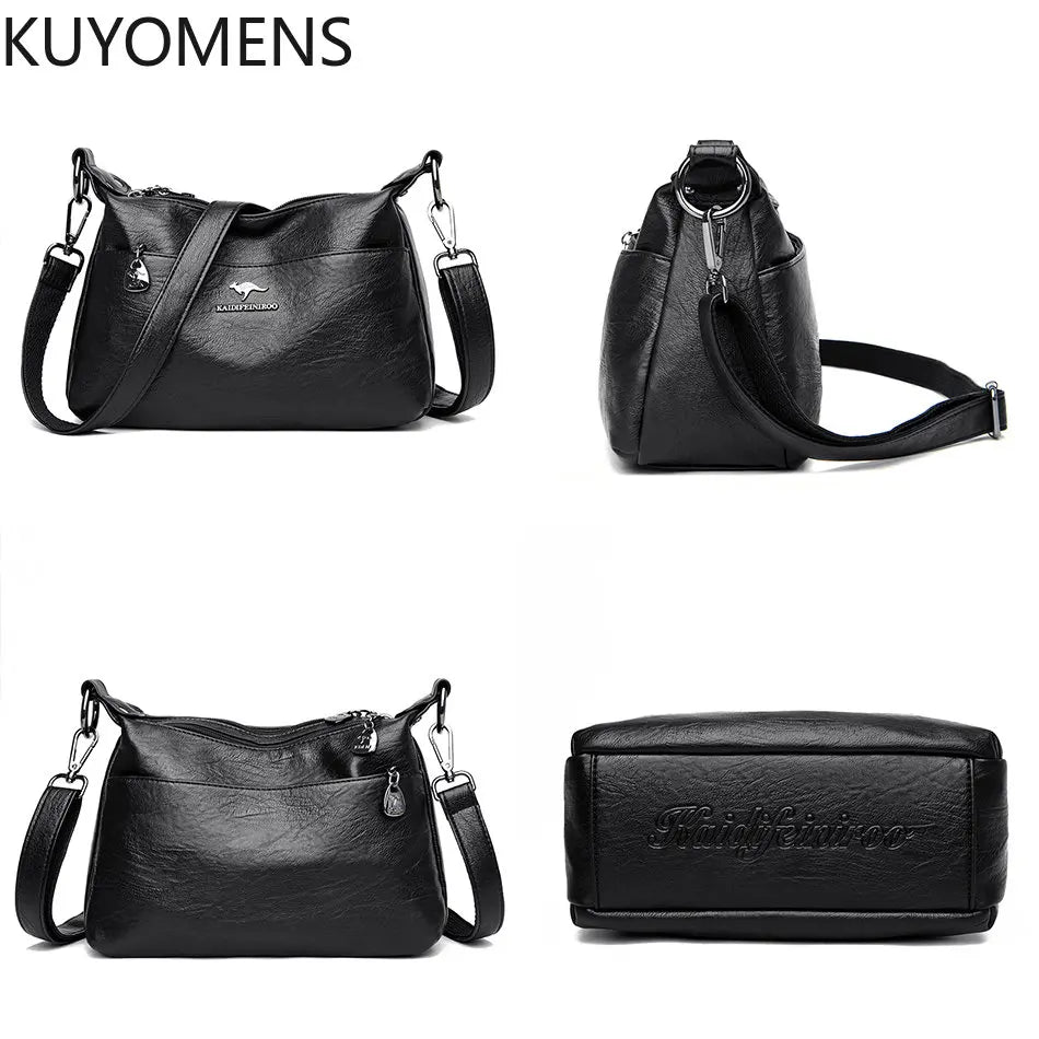 Soft Leather Women Handbags Shoulder Crossbody Bags Casual Tote