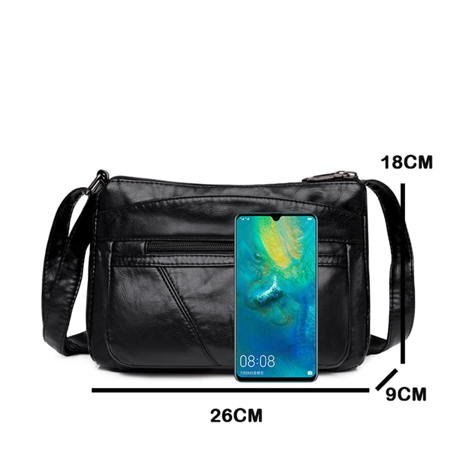 Trendy Soft Leather Shoulder Bag for Women