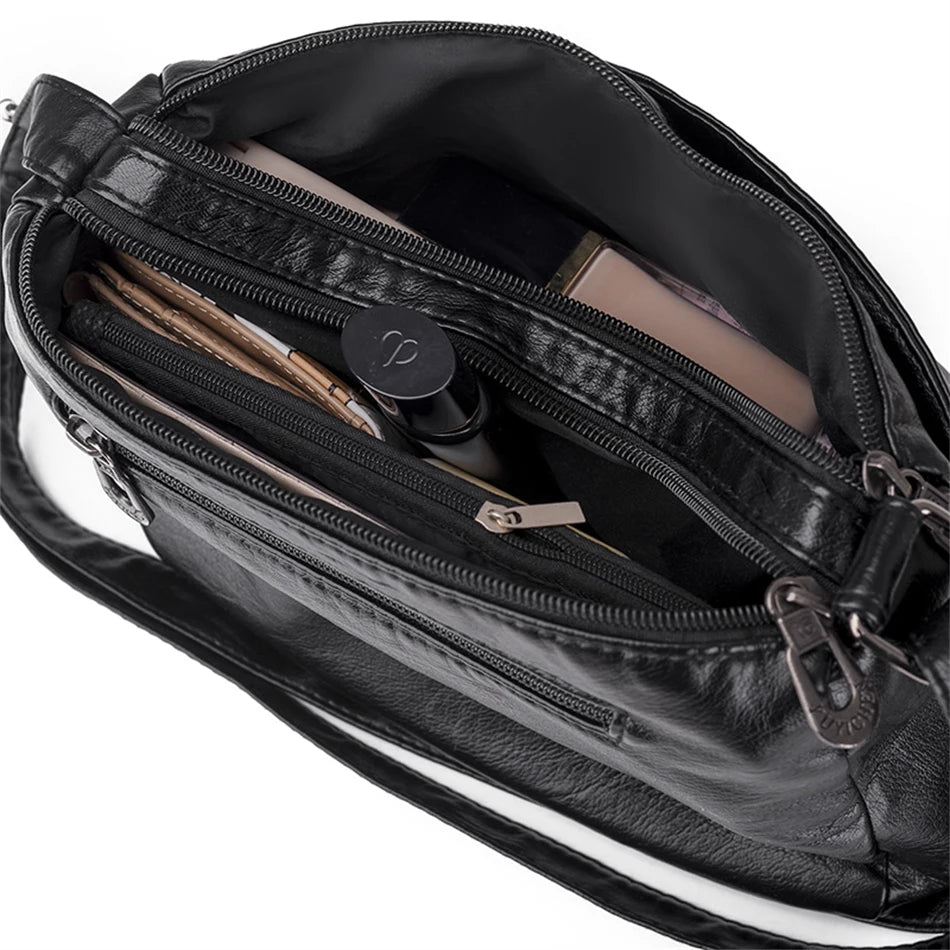 Trendy Soft Leather Shoulder Bag for Women