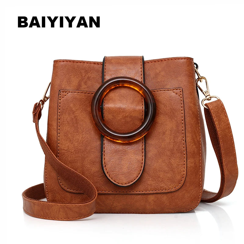 Soft PU Leather Shoulder Bag Crossbody Bag Ladies Saddle Bag