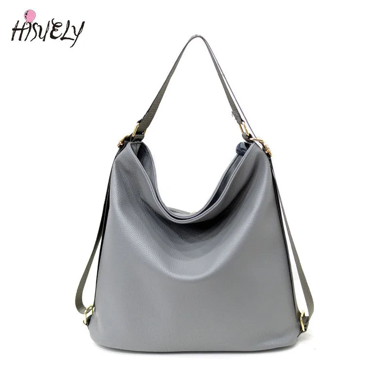 Women Artificial Leather Shoulder Bag Big Handbag Totes Hobos