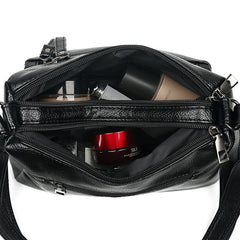 Women Soft Leather Shoulder Bag Large Capacity Crossbody Handbag