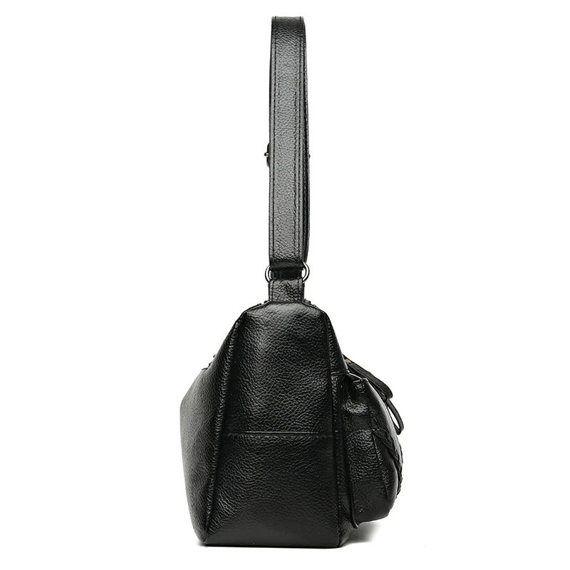 Women Soft Leather Shoulder Bag Large Capacity Crossbody Handbag