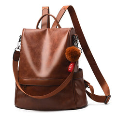 Vintage Women Pu Leather Backpack Casual Travel Shoulder Bag Laptop School Bags