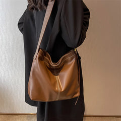 High Women Pu Leather Handbags Shoulder Bags Large Capacity Ladies Tote Travel B