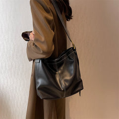 High Women Pu Leather Handbags Shoulder Bags Large Capacity Ladies Tote Travel B