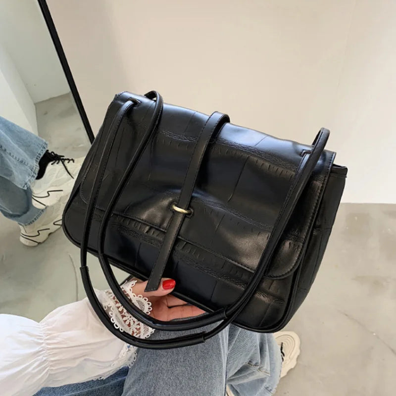 Women Leather Shoulder Bag Large Capacity Crossbody