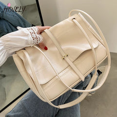 Women Leather Shoulder Bag Large Capacity Crossbody