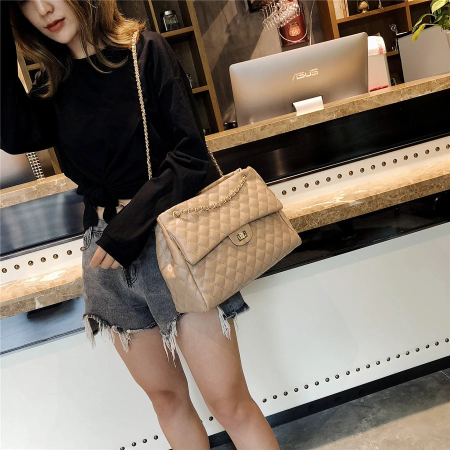 Large Capacity Crossbody Bag Women Pu Leather Shoulder Bag