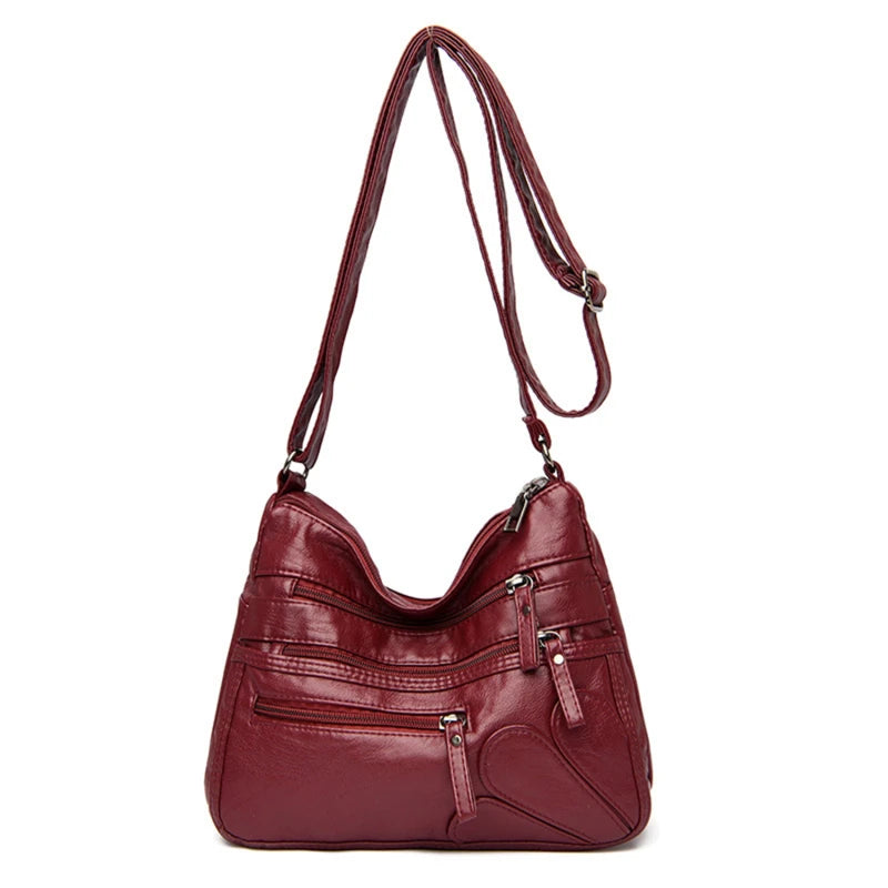 Women Shoulder Bag Crossbody Multi-pockets Messenger Flower Patchwork Purse
