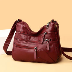 Women Shoulder Bag Crossbody Multi-pockets Messenger Flower Patchwork Purse
