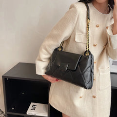 Small Chain Shoulder Bag Pu Leather Crossbody Tote Messenger Bag