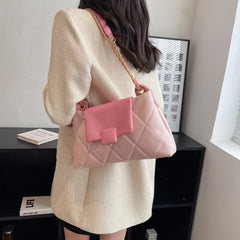 Small Chain Shoulder Bag Pu Leather Crossbody Tote Messenger Bag