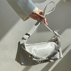 Women Small Shoulder Bags Pu Leather Chain Underarm Bag Clutch Purse Handbags