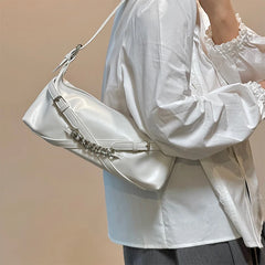 Women Small Shoulder Bags Pu Leather Chain Underarm Bag Clutch Purse Handbags