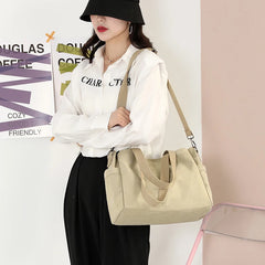 Women's Shoulder Bag Crossbody Top-Handle Leisure Handbag Canvas Tote